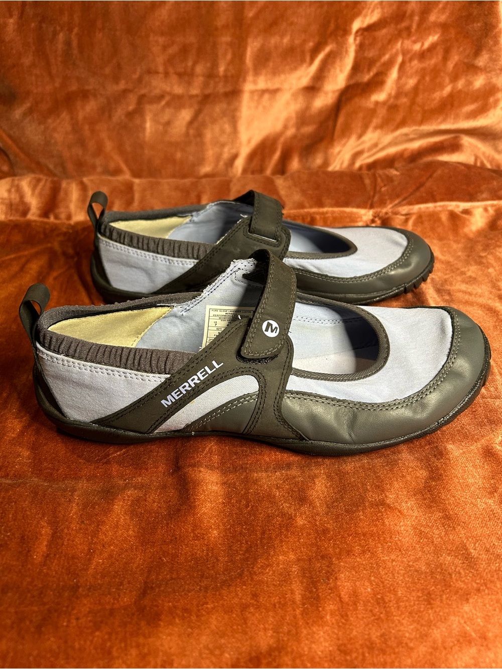Merrell Women's Light Gray and Dark Gray Mary Jane Flats